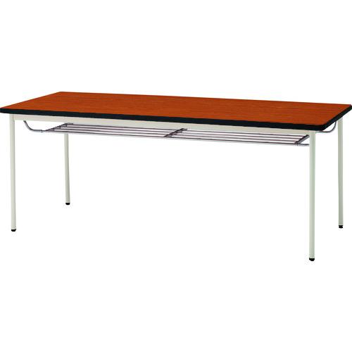 ■TOKIO ミーティングテーブル 棚付 1500×600mm チーク チーク〔品番:TDST1560TM〕【1478752:0】[送料別途見積り][法人・事業所限定][外直送][店頭受取不可]