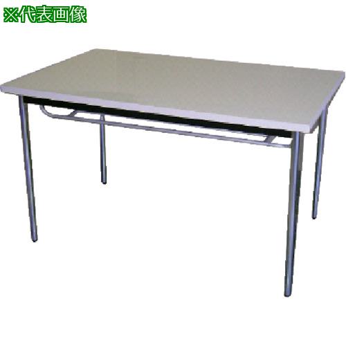 ■TOKIO ミーティングテーブル 丸脚棚付 1200&times;750mm ニューグレー ネオグレー〔品番:TD1275TM〕【1480319:0】[送料別途見積り][法人・事業所限定][外直送][店頭受取不可]｜ホームセンターバロー　店