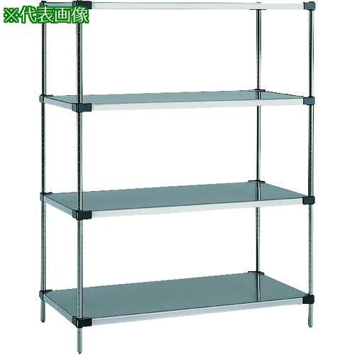 ■ERECTA スーパーシリーズ・430ソリッドシェルフ LSS760 間口759mm×奥行614mm×高さ2197mm DB付 6段〔品番:LSS760P2200W6〕【1482778:0】[送料別途見積り][法人・事業所限定][外直送][店頭受取不可]