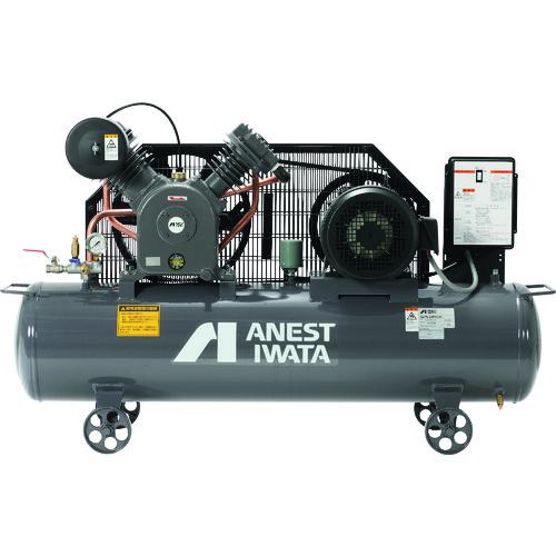 ■アネスト岩田 レシプロコンプレッサー(給油式) (タンクマウント・オイルタイプ) 50Hz 3.7kW 吐出圧力0.8~1.0MPa〔品番:TLP37EG10M5〕【1487040:0】[法人・事業所限定][直送元][店頭受取不可]