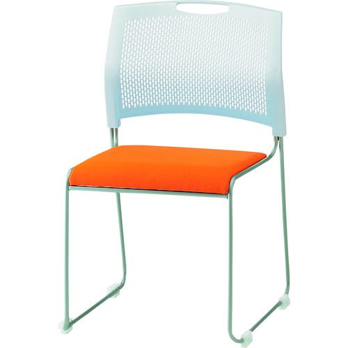 ■TOKIO スタッキングチェア NSW-T10 オレンジ〔品番:NSWT10OR〕【1492049:0】[法人・事業所限定][直送元][店頭受取不可]