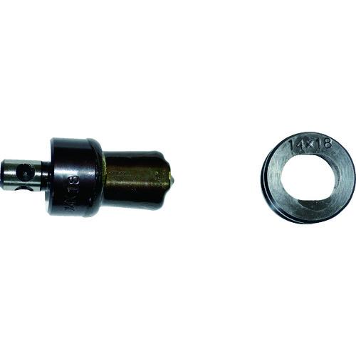■西田 M-P18用長穴刃物ポンチダイス〔品番:P18LPD14〕【1494176:0】[店頭受取不可]