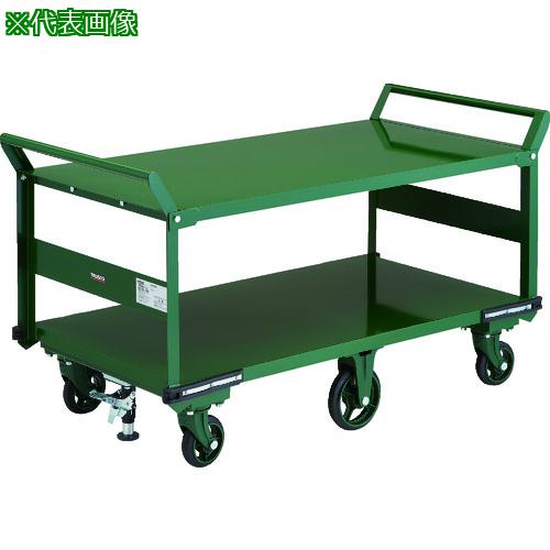 ■TRUSCO 鋼鉄製運搬車 1400X750 両袖2段型 鋳物6輪車 ストッパー付〔品番:OH1L2W6S〕【1495945:0】[法人・事業所限定][直送元][店頭受取不可]