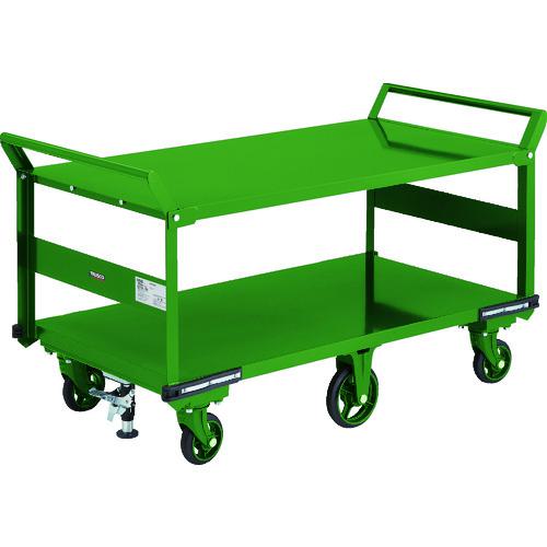 ■TRUSCO 鋼鉄製運搬車 1400X750 両袖2段型 鋳物6輪車 Lストッパー付〔品番:OH1L2W6SS〕【1495946:0】[法人・事業所限定][直送元][店頭受取不可]