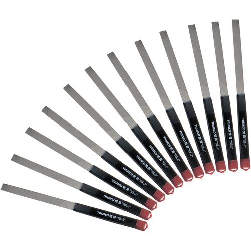 ■TRUSCO 組ヤスリ 平 荒目 12本セット 全長170mm(12本組サイズ)〔品番:THI01201〕【1515365:0】[店頭受取不可]