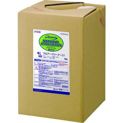 ■モクケン 床用洗剤 フロアクリーナー21 (18L)《5個入》〔品番:11306〕【1532924×5:0】[送料別途見積り][法人・事業所限定][外直送][店頭受取不可]