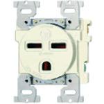 ■Panasonic 接地2P30A埋込コンセント・W《5個入》〔品番:WF3630W〕【1576865×5:0】[送料別途見積り][掲外取寄][店頭受取不可]