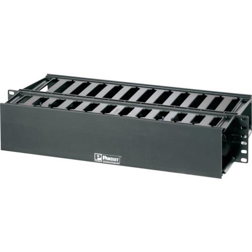 ■PANDUIT ヒンジ式ダクト型 水平ケーブル管理パネル 両面ダクト 2U WMP1E〔品番:WMP1E〕【1577175:0】[送料別途見積り][法人・事業所限定][店頭受取不可]