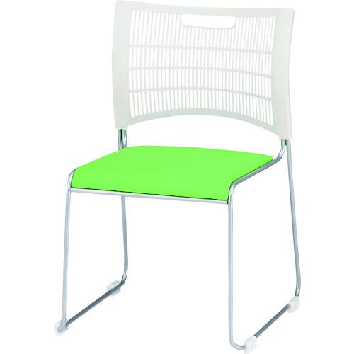 ■TOKIO スタッキング ミーティングチェア NSC-35 ライトグリーン〔品番:NSC35LGE〕【1584459:0】[送料別途見積り][法人・事業所限定][外直送][店頭受取不可]