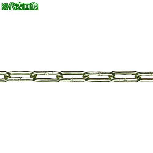 ■水本 【要長さ指定】チューブ保護アルミカラーチェーン レモンイエロー 4HALC-Y 22.1~23m〔品番:4HALCY23C〕【1585669:0】[送料別途見積り][掲外取寄][店頭受取不可]