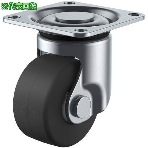 ■ユーエイ プレート式 自在 低床キャスター 導電性モノマーキャストナイロン 車輪径65mm Hタイプ HG型 取付寸法71×71〔品番:HG65MCE〕【1586436:0】[送料別途見積り][掲外取寄][店頭受取不可]