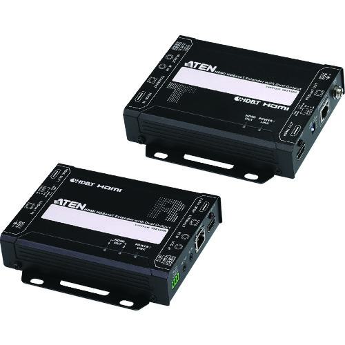 ■ATEN ビデオ延長器/HDMI/4K対応/1ローカル・2リモート出力〔品番:VE814A〕【1587745:0】[法人・事業所限定][直送元][店頭受取不可]｜ホームセンターバロー　店