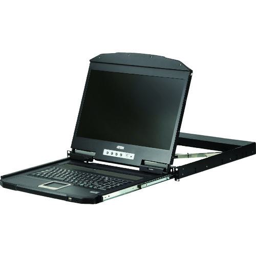 ■ATEN コンソールドロワー/VGA/18.5LCD/1366x768/ショートラック対応/ロングレール同梱〔品番:CL3100NXJJL〕【1587748:0】[法人・事業所限定][直送元][店頭受取不可]｜ホームセンターバロー　店