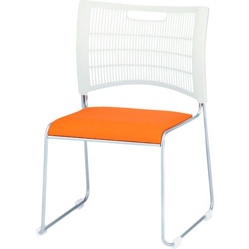 ■TOKIO スタッキング ミーティングチェア NSC-35 オレンジ〔品番:NSC35OR〕【1590741:0】[送料別途見積り][法人・事業所限定][外直送][店頭受取不可]