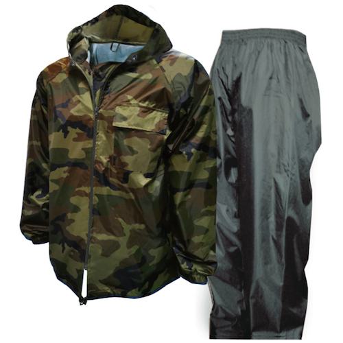 ■トオケミ レインスーツ 迷彩ネオレインワールド〔品番:4105CMGREENLL〕【1591784:0】[送料別途見積り][掲外取寄][店頭受取不可] 4,214円