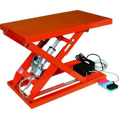 ■TRUSCO テーブルリフト100kg 電動Bねじ式 DC12Vバッテリー専用 520×850〔品番:HDLL1058RD1〕【1605438:0】[送料別途見積り][法人・事業所限定][直送][店頭受取不可]