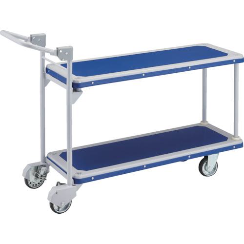 ■TRUSCO プレス製台車 ドンキーカート 2段式片袖タイプ 1190&times;440 ハンドストッパー付〔品番:404NHS〕【1607765:0】[送料別途見積り][法人・事業所限定][店頭受取不可]｜ホームセンターバロー　店