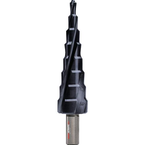 ■RUKO 4枚刃スパイラルステップドリル 6-27mm ハイス ルナテックコーティング〔品番:101084P〕【1610599:0】[店頭受取不可]