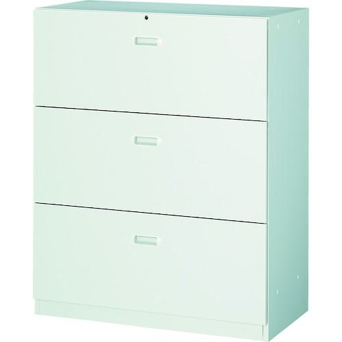■TRUSCO ユニット型壁面書庫 ラテラル3段 H1110 アジャスター付 W色〔品番:UFAW11〕【1612503:0】[法人・事業所限定][直送元][店頭受取不可]