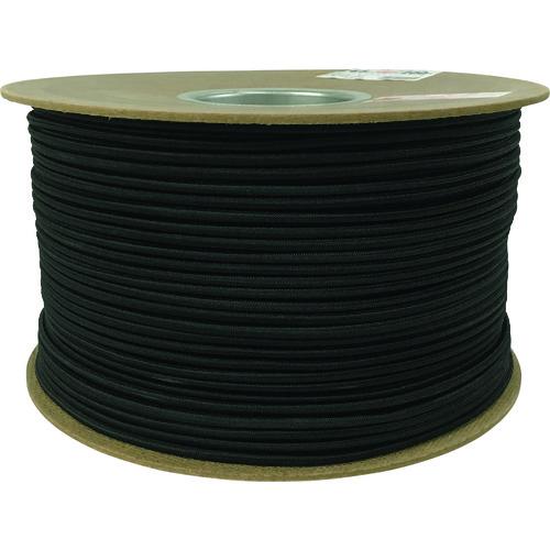 ■ユタカメイク タイトゴムロープドラム巻 4.5mm&times;200m ブラック〔品番:PRT20〕【1613336:0】[店頭受取不可]｜ホームセンターバロー　店