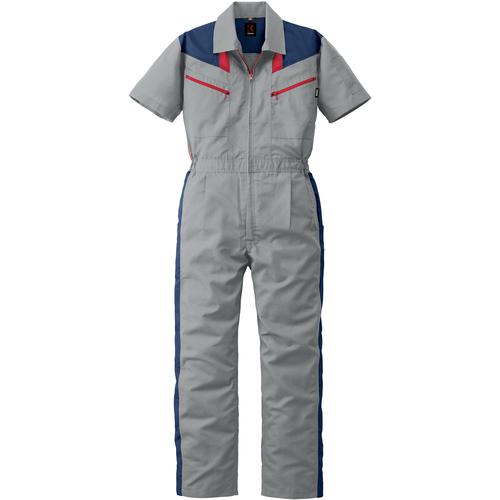 ■AUTO-BI SS(春夏)モデル カンサイ半袖つなぎ服253-008シルバーグレー-LL〔品番:253008LL〕【1619030:0】[送料別途見積り][掲外取寄][店頭受取不可]｜ホームセンターバロー　店