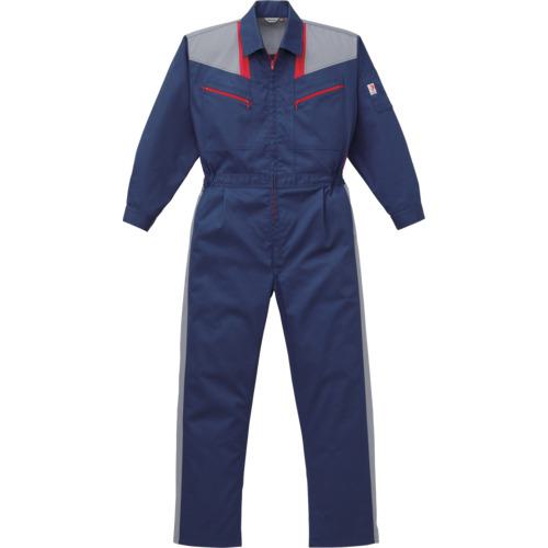 ■カンサイ AW(秋冬)モデル つなぎ服203-001ネイビーブルー-4L〔品番:2030014L〕【1620536:0】[送料別途見積り][掲外取寄][店頭受取不可]