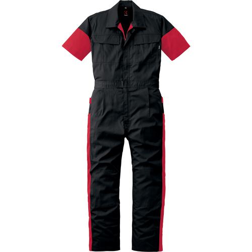 ■カンサイ SS(春夏)モデル 半袖つなぎ服257-006ブラック-S〔品番:257006S〕【1620588:0】[送料別途見積り][掲外取寄][店頭受取不可]｜ホームセンターバロー　店