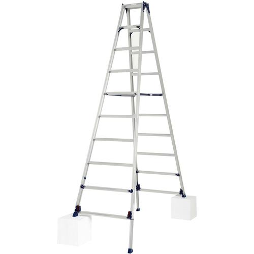 ■PiCa 四脚アジャスト式専用脚立かるノビSCL型 9~10尺〔品番:SCL300A〕【1625810:0】[法人・事業所限定][直送元][店頭受取不可]｜ホームセンターバロー　店