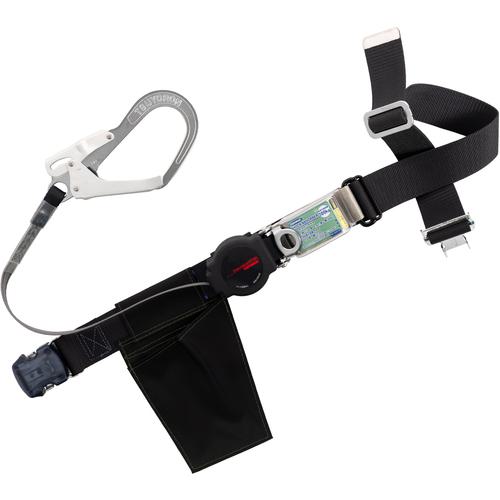 ■TSUYORON 胴ベルト型墜落制止用器具(巻取タイプ)ロック機構付き ワン・ハンドリトライト 黒 Lサイズ 幅50MM×長さ1400MM ワンタッチバックル仕様〔品番:TBORLOT593BLKLBP〕【1636654:0】[送料別途見積り][法人・事業所限定][掲外取寄][店頭受取不可]