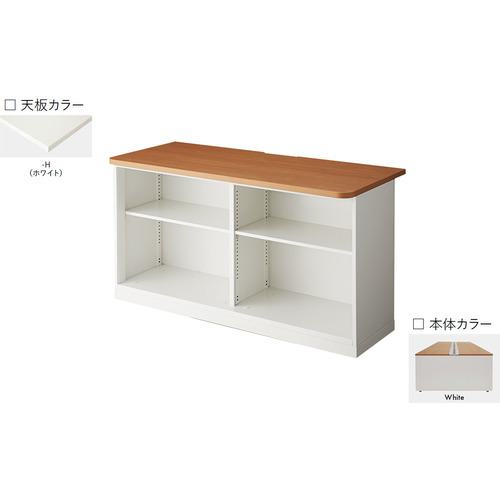 ■NAIKI エンドキャビネット MF型 メラミン化粧板 W1400&times;D600&times;H720 本体:白 天板:ホワイト〔品番:CW1472NECWH〕【1662666:0】[送料別途見積り][法人・事業所限定][外直送][店頭受取不可]｜ホームセンターバロー　店