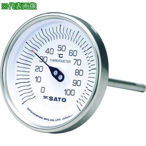 ■佐藤 バイメタル式温度計BM-T-90S -30~50℃60L(2010-10)〔品番:BMT90S9〕【1662770:0】[送料別途見積り][掲外取寄][店頭受取不可]｜ホームセンターバロー　店 11,286円