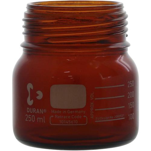 ■SIBATA 耐熱ねじ口びん 広口 茶褐色 びんのみ 250mL 10入〔品番:01725012505A〕【1663023:0】[送料別途見積り][掲外取寄][店頭受取不可]