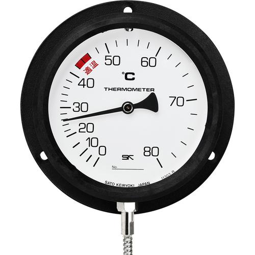 ■佐藤 隔測式温度計 VB-100P 0~80℃ 浴場用(42~46℃:適温マーク入り)(4300-08)〔品番:VB100P1〕【1664316:0】[送料別途見積り][掲外取寄][店頭受取不可]