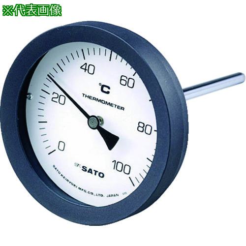 ■佐藤 バイメタル式温度計 BM-T-100P 0~50℃ 150L (2080-06)〔品番:BMT100P3〕【1664342:0】[送料別途見積り][掲外取寄][店頭受取不可]