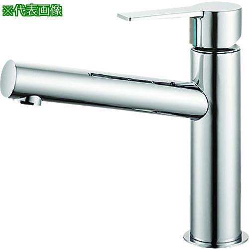 ■SANEI シングルワンホール洗面混合栓〔品番:K4750NK13〕【1673853:0】[送料別途見積り][掲外取寄][店頭受取不可]