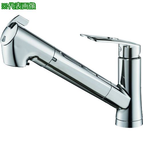 ■SANEI シングル浄水器付ワンホールスプレー混合栓〔品番:K87128EJV13〕【1673857:0】[送料別途見積り][掲外取寄][店頭受取不可]