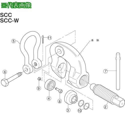 ■スーパー スクリューカムクランプ(SCC)用シャックル〔品番:SCH3〕【1678869:0】[送料別途見積り][掲外取寄][店頭受取不可] 14,128円