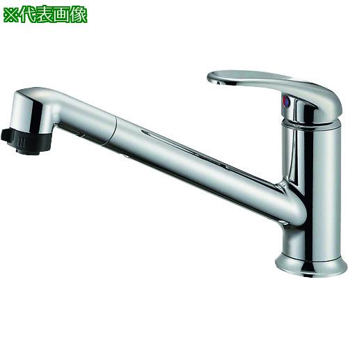 ■SANEI シングルワンホールスプレー混合栓〔品番:K87101JV13〕【1681678:0】[送料別途見積り][掲外取寄][店頭受取不可] 21,634円