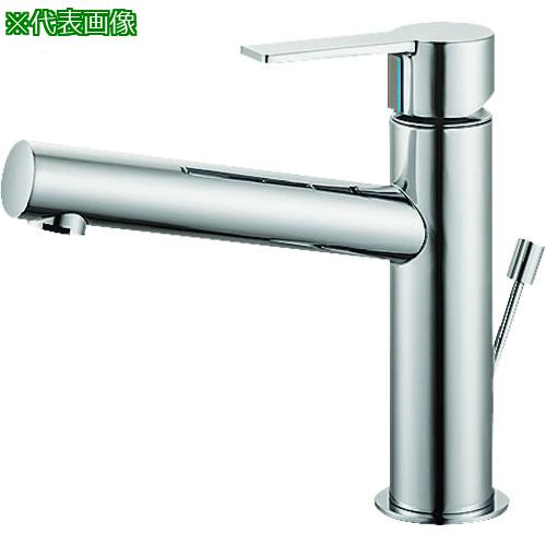 ■SANEI シングルワンホール洗面混合栓〔品番:K4750PV13〕【1683332:0】[送料別途見積り][掲外取寄][店頭受取不可]