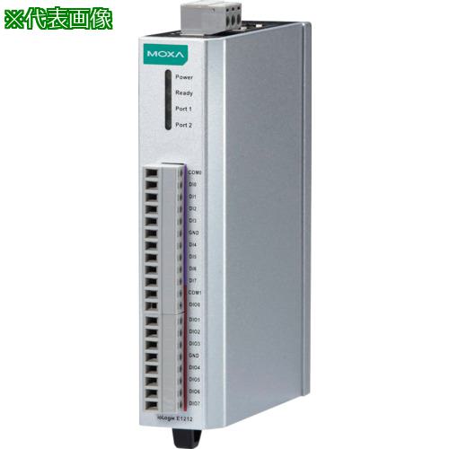 ■MOXA DI×8、DO×4、DIO×4 イーサネットリモートI/O (2ポートイーサネットスイッチ付) ワイド温度モデル〔品番:IOLOGIKE1213T〕【1685237:0】[送料別途見積り][法人・事業所限定][掲外取寄][店頭受取不可]