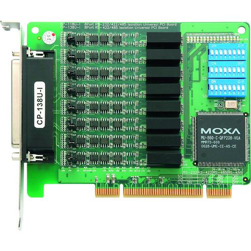 ■MOXA 8ポートRS-422/485 ユニバーサルPCIポート 光絶縁保護〔品番:CP138UI〕【1685273:0】[送料別途見積り][法人・事業所限定][掲外取寄][店頭受取不可]