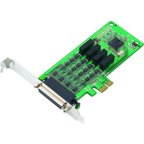 ■MOXA 4ポートRS-232C/422/485 ロープロファイル PCIExpressボード 光絶縁保護 DB9接続ケーブル付〔品番:CP114ELIDB9M〕【1685419:0】[送料別途見積り][法人・事業所限定][店頭受取不可]