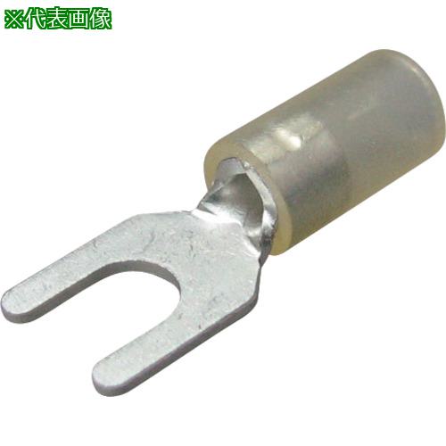 ■ニチフ 絶縁被覆付圧着端子(Y形) 先開形 絶縁筒部ストレートタイプ(100PCS)《10Pk入》〔品番:TGV2Y3CLR〕【1686330×10:0】[送料別途見積り][掲外取寄][店頭受取不可]