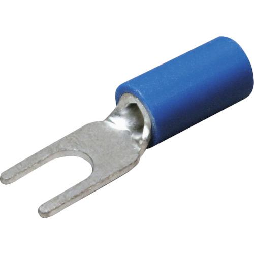 ■ニチフ 絶縁被覆付圧着端子(Y形) 先開形 絶縁筒部ストレートタイプ(100PCS)《10Pk入》〔品番:TGV2Y3.5LBLU〕【1686378×10:0】[送料別途見積り][掲外取寄][店頭受取不可]