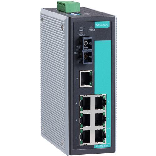 ■MOXA 8ポート(RJ45&times;7、シングルモードSCコネクタ(80km)&times;1) アンマネージド イーサネットスイッチ〔品番:EDS308SSC80〕【1688095:0】[送料別途見積り][法人・事業所限定][掲外取寄][店頭受取不可]｜ホームセンターバロー　店
