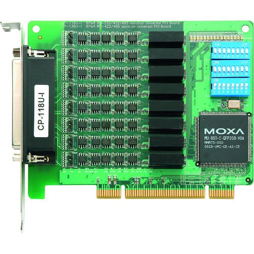■MOXA 8ポートRS-232C/422/485 ユニバーサル PCIExpressボード 光絶縁保護〔品番:CP118UI〕【1688105:0】[送料別途見積り][法人・事業所限定][掲外取寄][店頭受取不可]