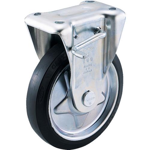 ■TRUSCO プレス製ゴムキャスター 固定ストッパー付 Φ200〔品番:TKB200〕【1712802:0】[店頭受取不可]