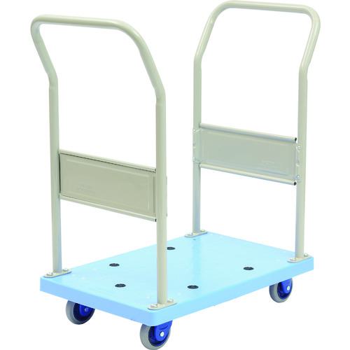 ■金沢 小型環境静音樹脂台車 両ハンドル固定式〔品番:NP103GS〕【1746875:0】[送料別途見積り][法人・事業所限定][外直送][店頭受取不可]