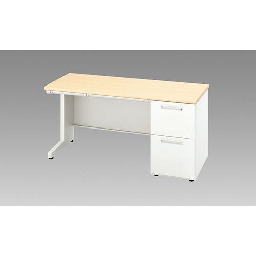 ■NAIKI 片袖デスク XED型/本体:クリアーホワイト 天板:ホワイト本体:クリアーホワイト 天板:シルクウッド/W1400×D700×H700〔品番:XED147AWS〕【1751349:0】[送料別途見積り][法人・事業所限定][外直送][店頭受取不可]