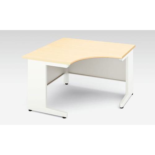 ■NAIKI コーナーデスク(90°用) XED型/本体:クリアーホワイト 天板:シルクウッド/W1200×D1200×H700〔品番:XED127CTWS〕【1752868:0】[送料別途見積り][法人・事業所限定][外直送][店頭受取不可]